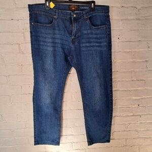 Copper & Oak Mens Slim Straight Medium Wash Blue Jeans Size Size 38x30
